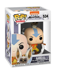 Funko POP! Animation: Avatar - Aang with Momo, Multicolor, Standard
