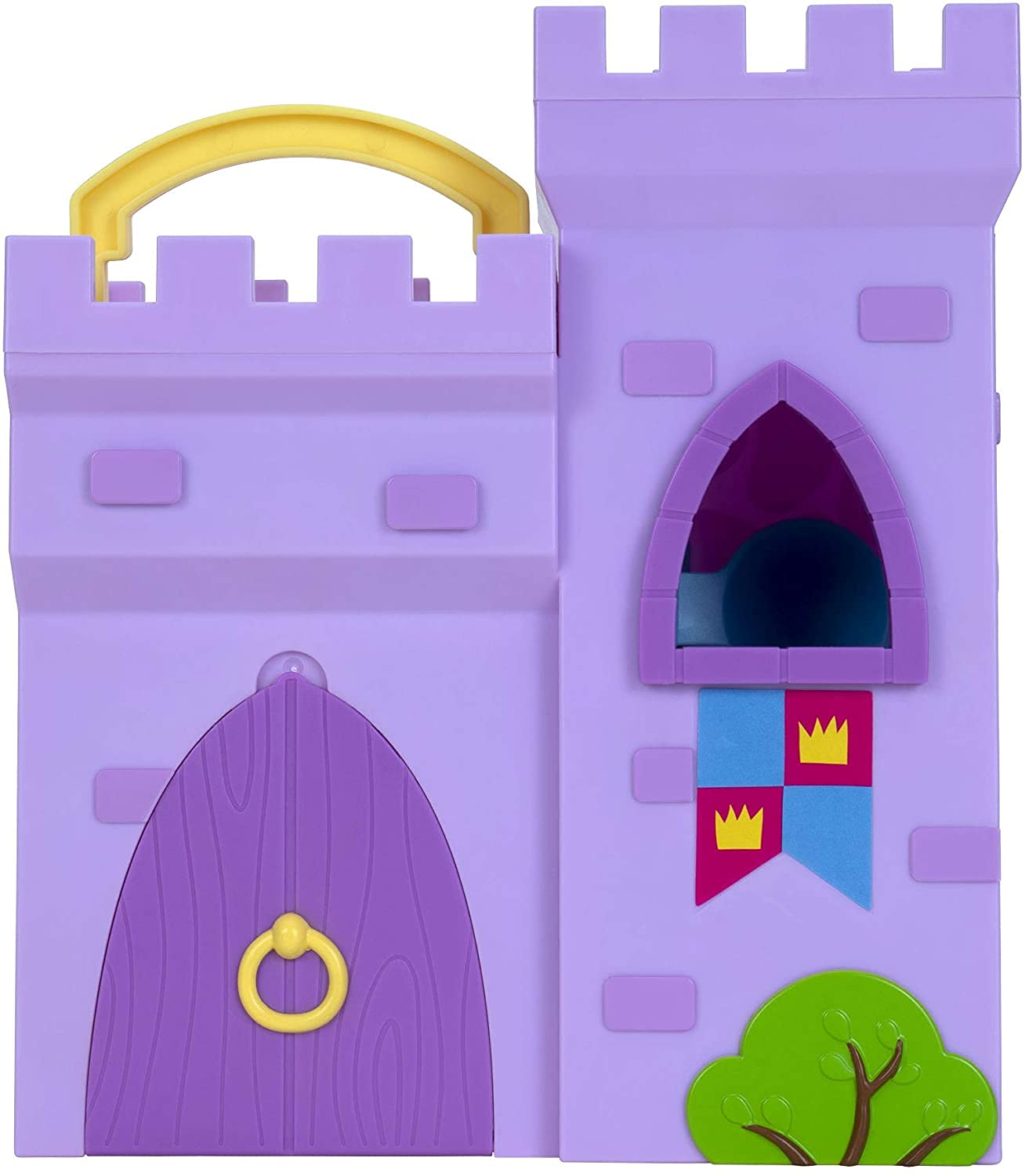 Peppa Pig Princess Fort Adventure Playset, 8 Pieces - Includes Foldable Castle Case, Peppa & George Figures & Accessories - Toy Gift for Kids - Ages 2+