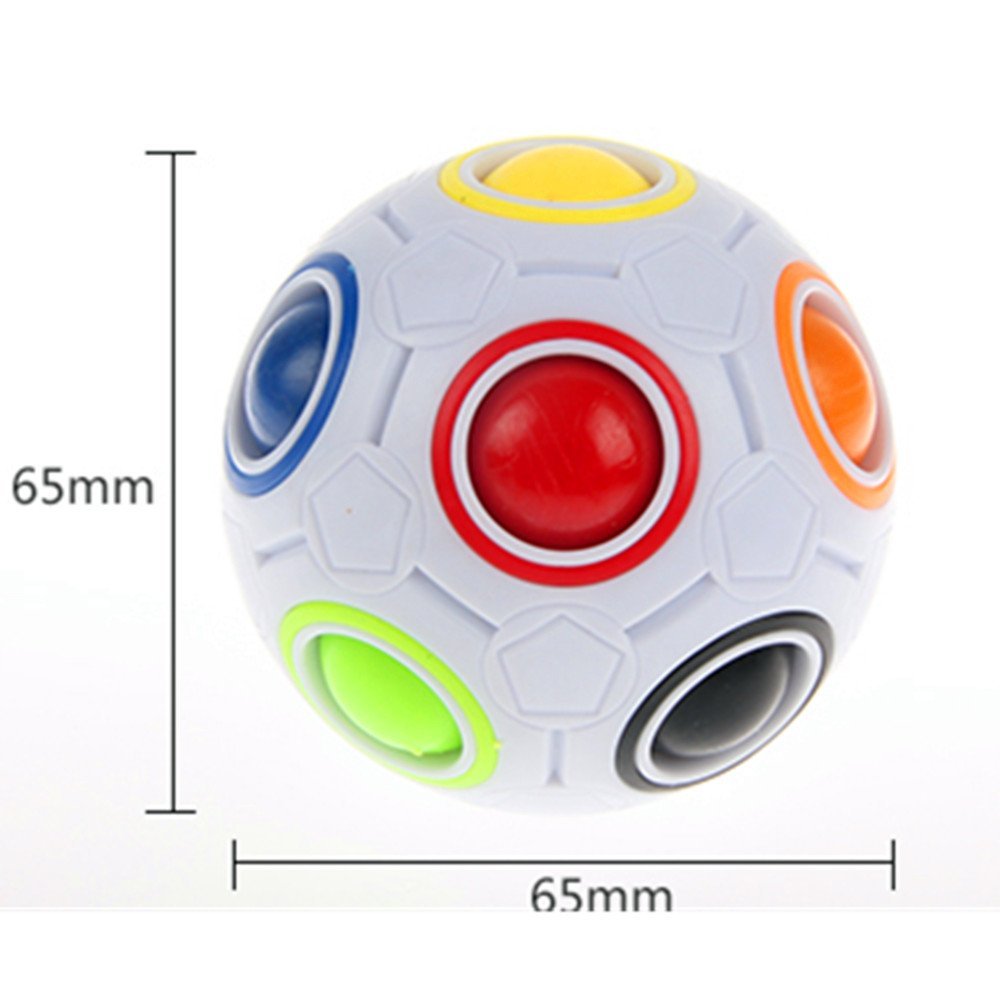 CuberSpeed Rainbow Ball Magic Cube Fidget Toy Puzzle Magic Rainbow Ball Puzzle Fun Fidget