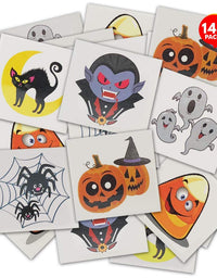 ArtCreativity Halloween Temporary Tattoos for Kids - Pack of 144 - 2 Inch Non-Toxic Tats Stickers for Boys and Girls, Best for Halloween Party Favors, Treats, Décor, Goodie Bags - 6 Assorted Designs - Designs may vary
