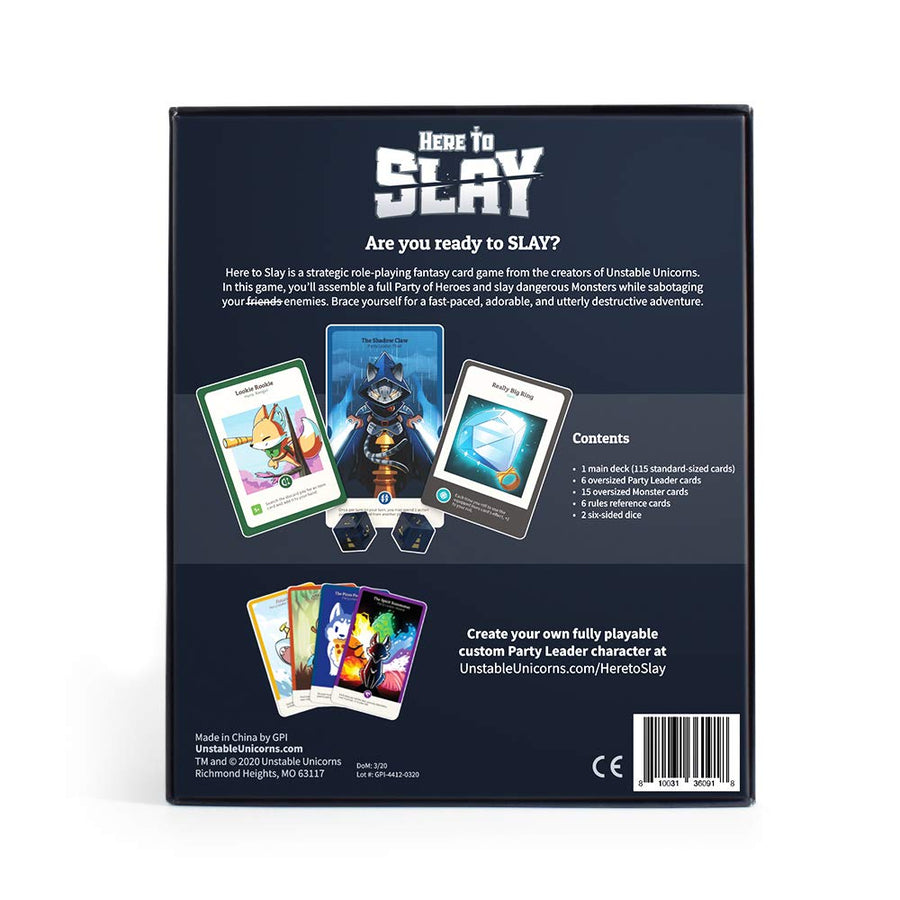 TeeTurtle Here to Slay Base Game - from The Creators of Unstable Unicorns - A Strategic Card Game for Teens and Adults