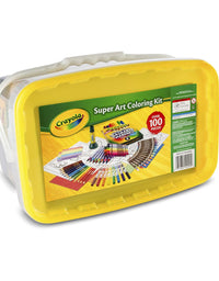 Crayola Super Art Coloring Kit, Craft Supplies for Kids, Tub Colors Vary, 100+ Pcs, Gift for Kids
