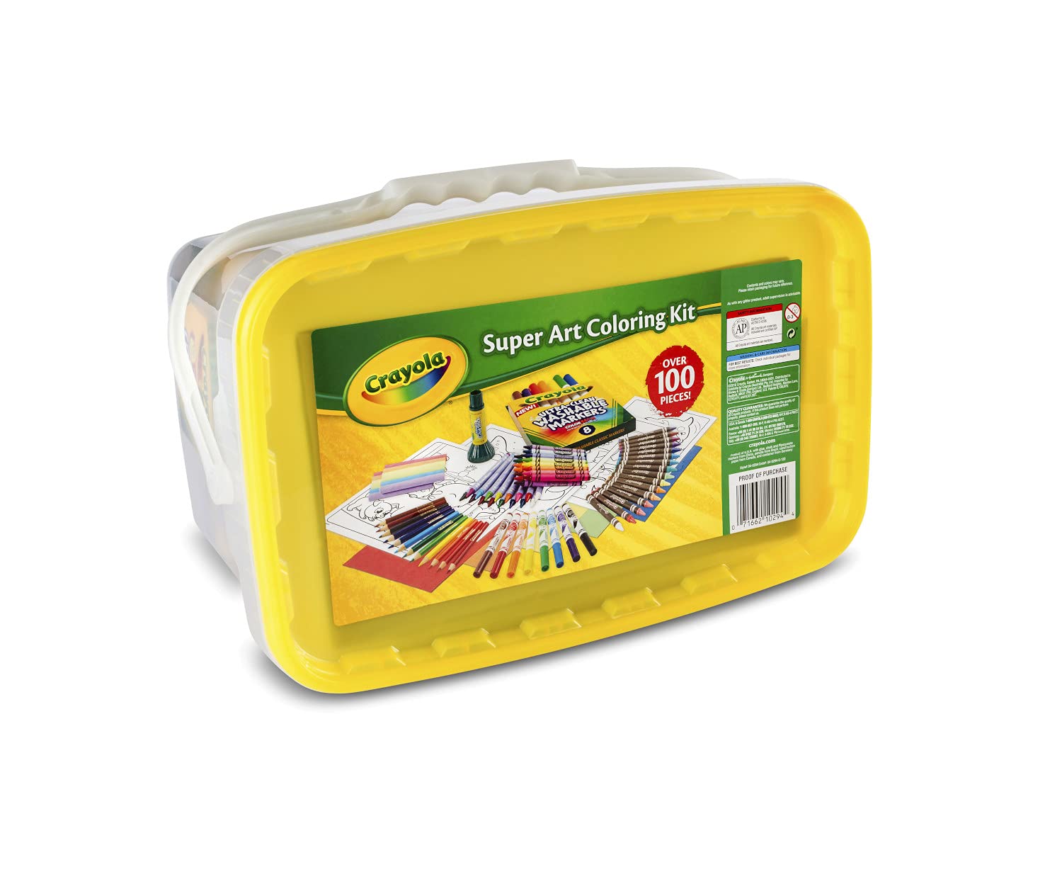 Crayola Super Art Coloring Kit, Craft Supplies for Kids, Tub Colors Vary, 100+ Pcs, Gift for Kids