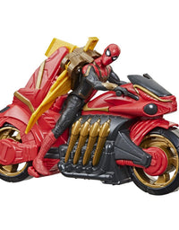 Spider-Man Marvel 6-Inch Jet Web Cycle Vehicle and Detachable Action Figure Toy with Wings, Movie-Inspired, for Kids Ages 4 and Up
