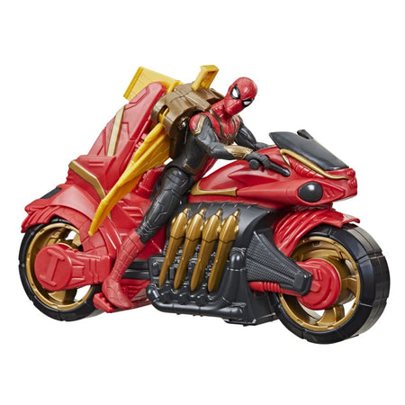 Spider-Man Marvel 6-Inch Jet Web Cycle Vehicle and Detachable Action Figure Toy with Wings, Movie-Inspired, for Kids Ages 4 and Up