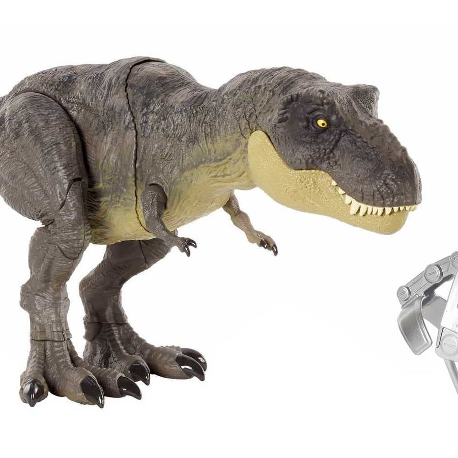 Jurassic World Stomp ‘N Escape Tyrannosaurus Rex Figure Camp Cretaceous Dinosaur Escape Toy with Stomping Movements, Movable Joints, Authentic Deco, Kids Gift Ages 4 Years & Up
