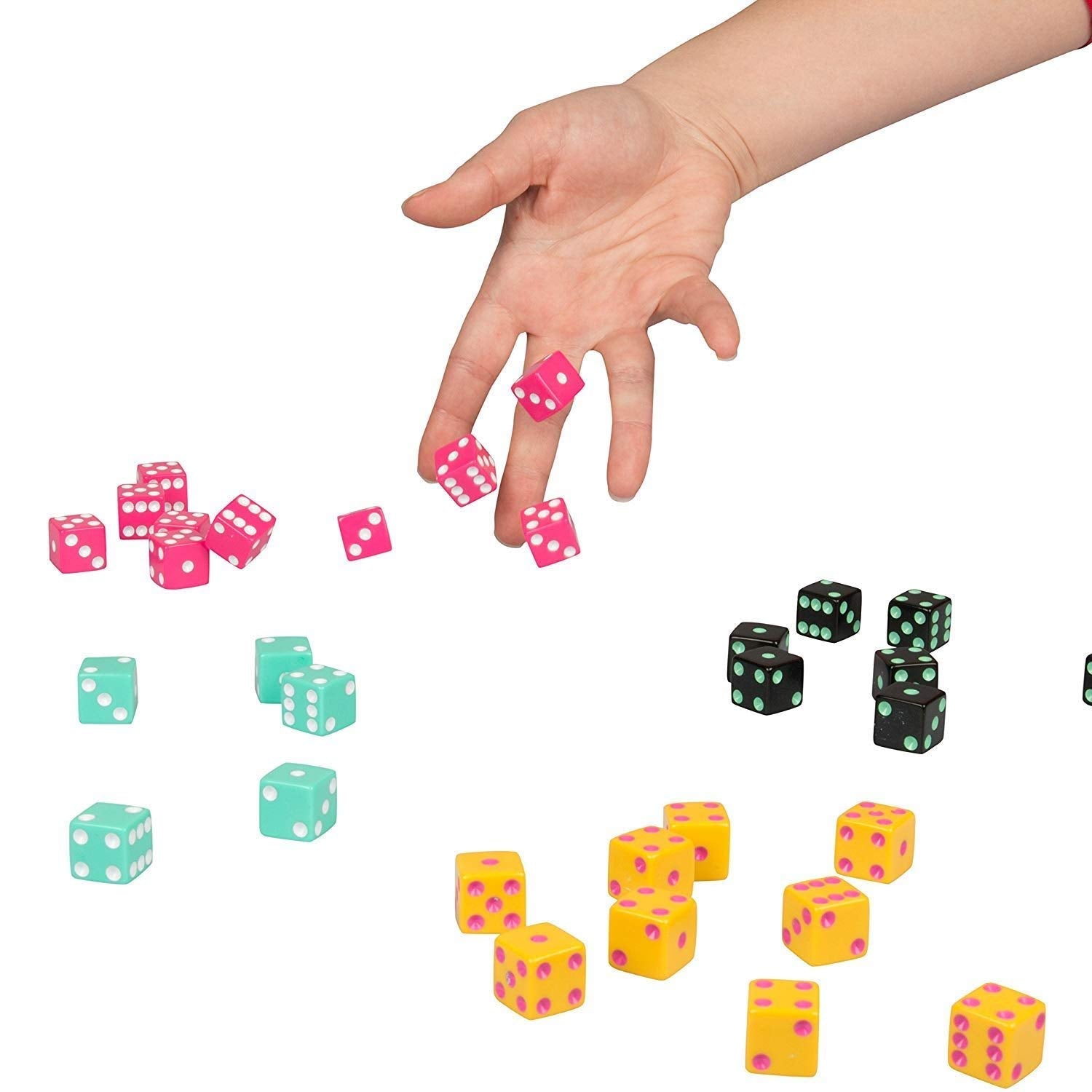 TENZI Dice Party Game - A Fun, Fast Frenzy for The Whole Family - 4 Sets of 10 Colored Dice with Storage Tube - Colors May Vary