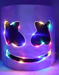 Halloween DJ Mask - Music Festival Full Head Masks Helmet for Men Women Kids Thanksgiving Christmas Halloween Glow LED Mask
