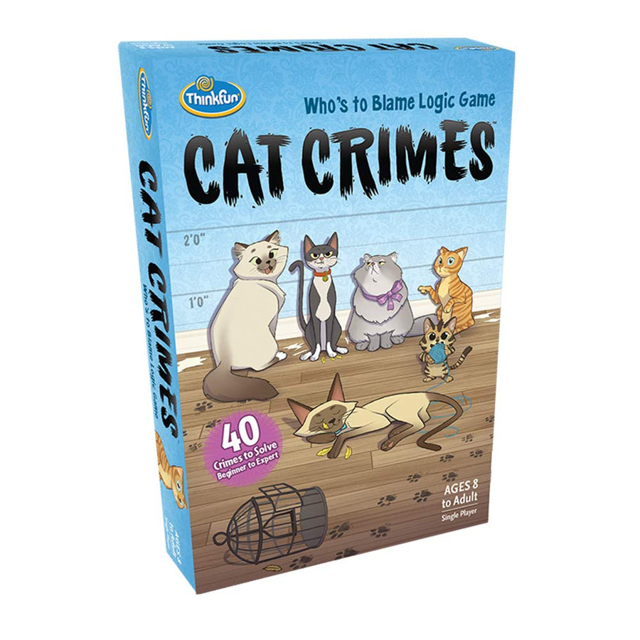 ThinkFun Cat Crimes Brain Game and Brainteaser for Boys and Girls Age 8 and Up - A Smart Game with a Fun Theme and Hilarious Artwork