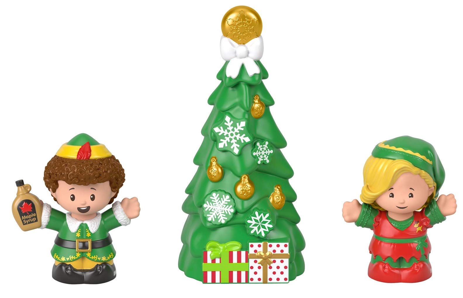 Fisher-Price Little People Collector Elf movie figure set, 3 toys in a gift-ready package for fans ages 1-101 years