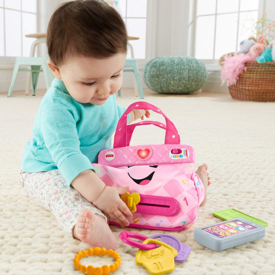 Fisher-Price Laugh & Learn My Smart Purse, Pink, Musical Baby Toy