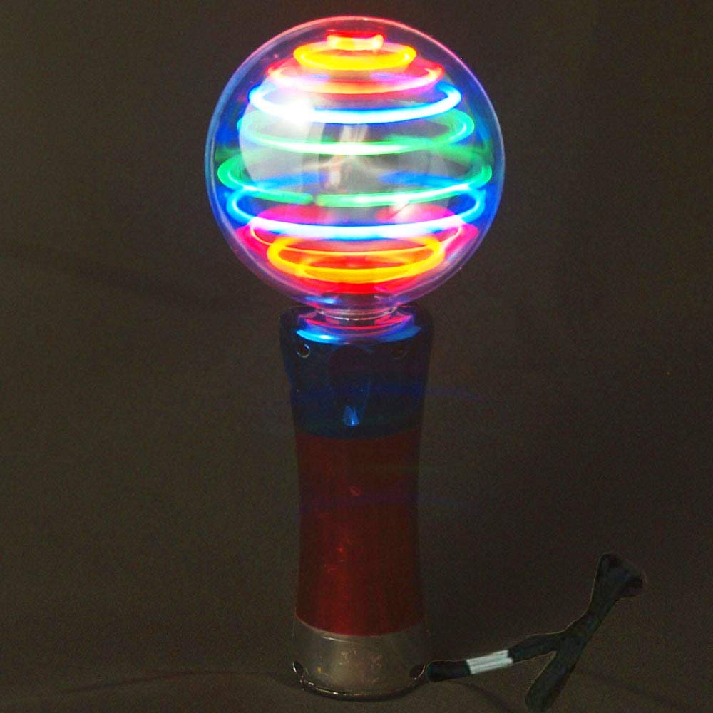 ArtCreativity 7.5 Inch Light Up Magic Ball Toy Wand for Kids - Flashing LED Wand for Boys and Girls - Thrilling Spinning Light Show - Batteries Included - Fun Gift or Birthday Party Favor