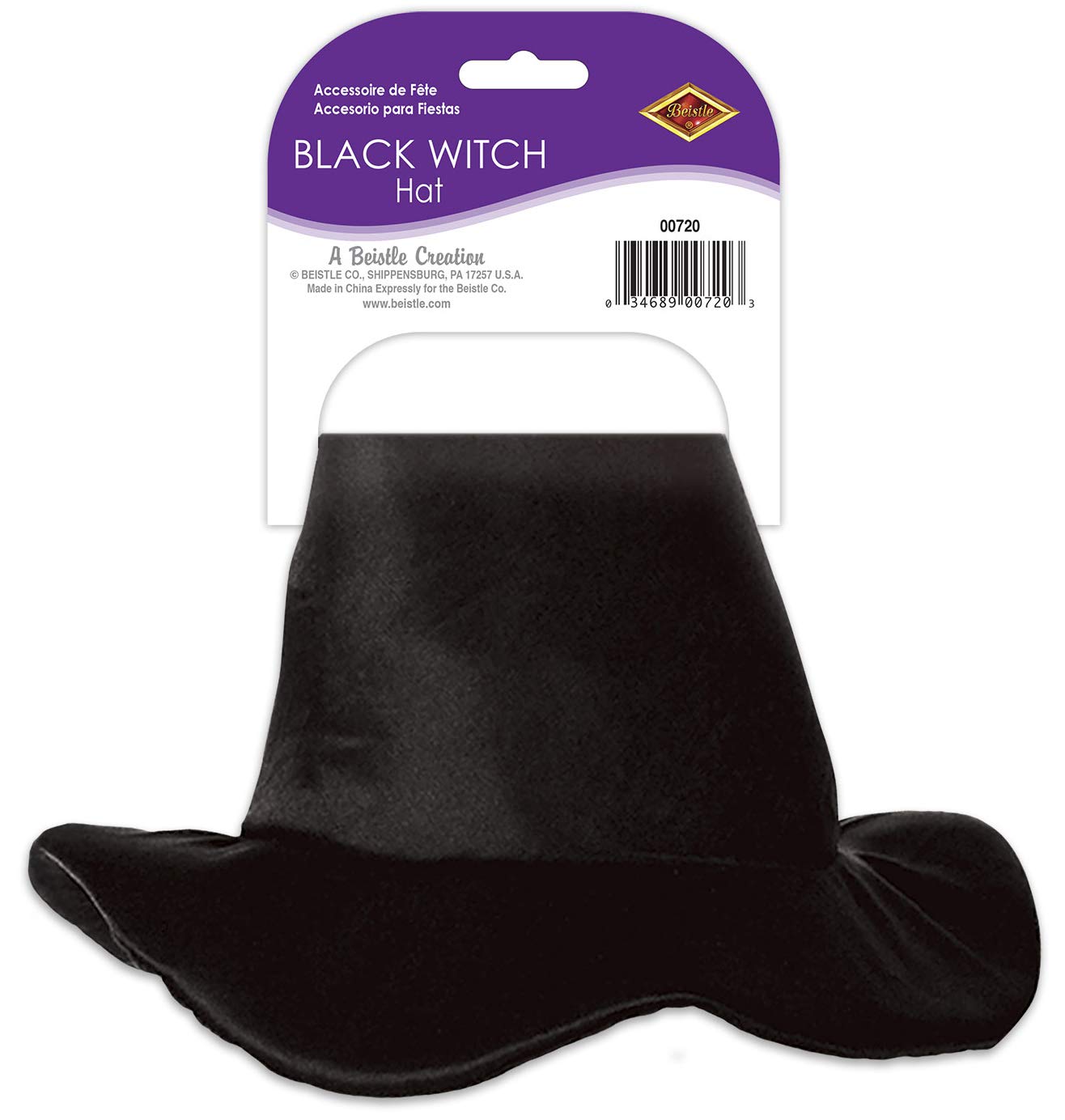 Beistle Satin-Soft Black Witch Hat Party Accessory (1-Count)