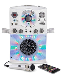 Singing Machine Karaoke Machine, White (SML385BTW)
