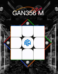 GAN 356 M, 3x3 Magnetic Speed Cube Stickerless Gans 356M Magic Cube (Lite ver. 2020)
