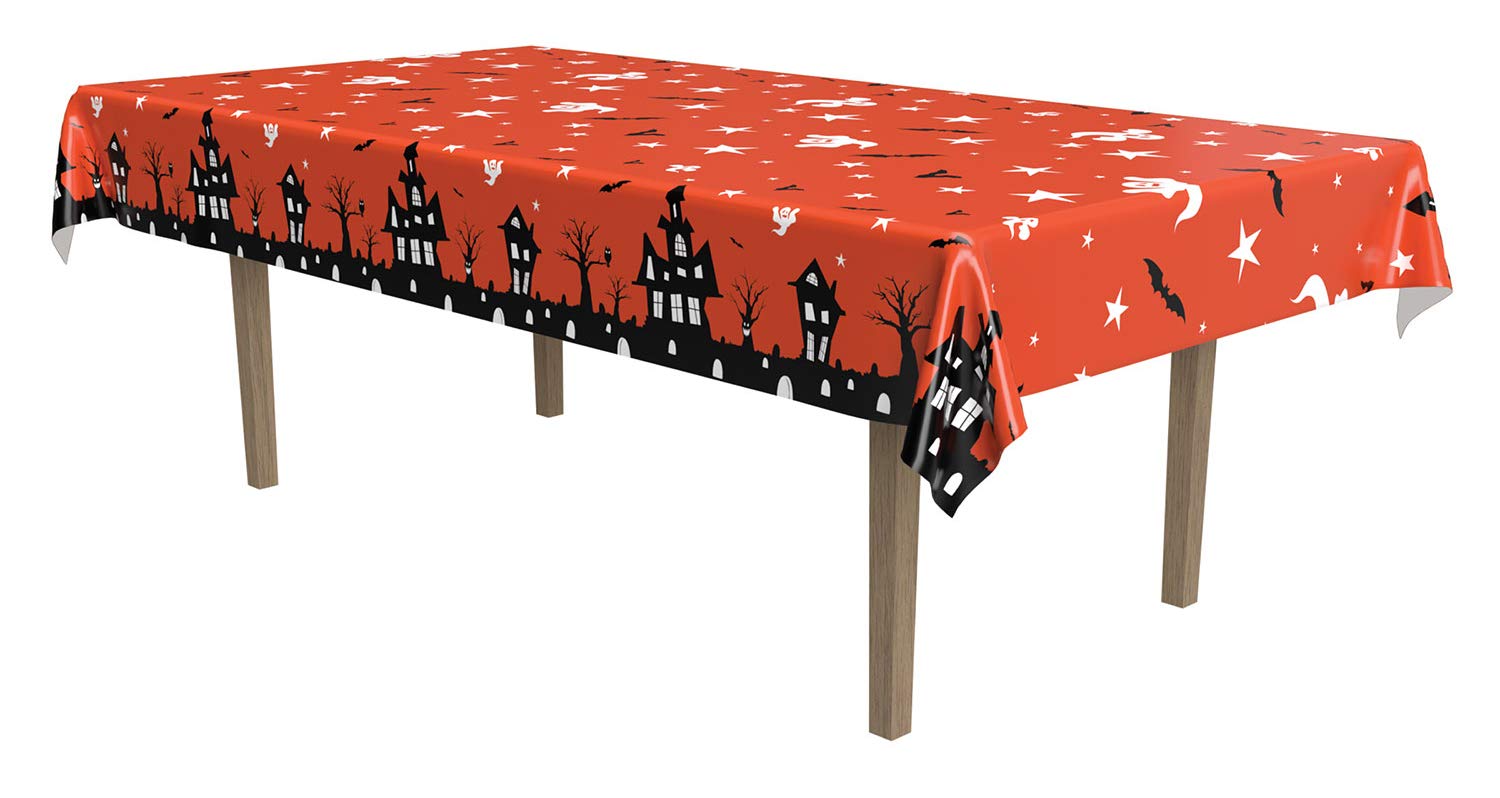 Haunted House Tablecover Party Accessory 54" x 108" (1 count)(1/Pkg)