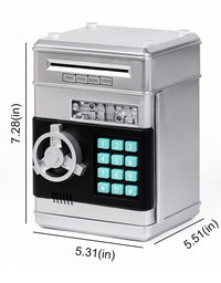 Refasy Piggy Bank Cash Coin Can ATM Bank Electronic Coin Money Bank for Kids-Hot Gift
