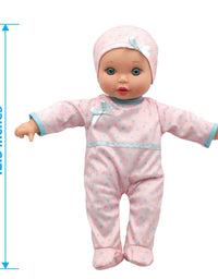 Baby Magic Crib Time Fun (6556), 12” Soft body baby doll, 6 different baby sounds, molded crib, accessories and bonus outfit. Age 2+, Caucasian [Amazon Exclusive]
