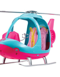 Barbie Helicopter, Pink and Blue with Spinning Rotor
