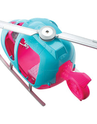 Barbie Helicopter, Pink and Blue with Spinning Rotor
