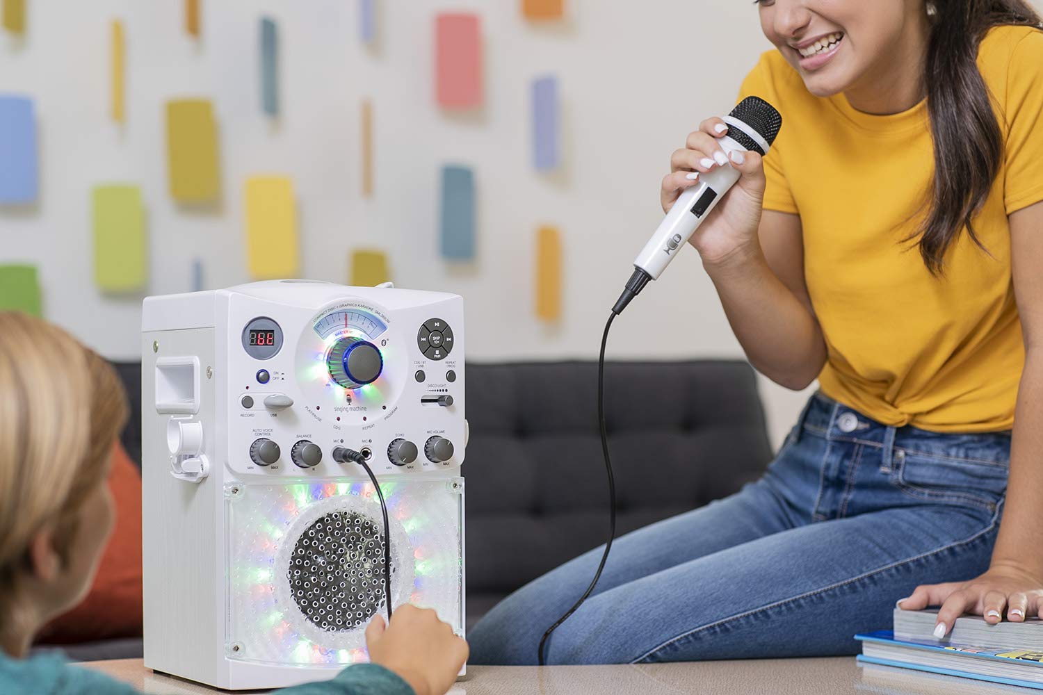 Singing Machine Karaoke Machine, White (SML385BTW)