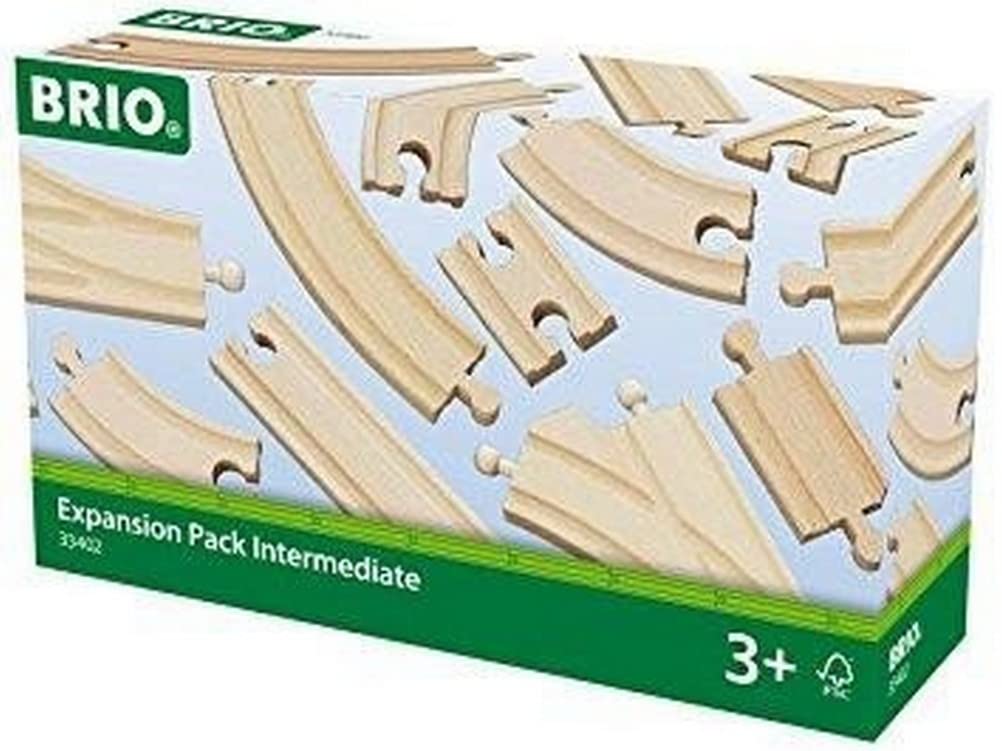 BRIO World 33402 Expansion Pack Intermediate | Wooden Train Tracks for Kids Age 3 and Up