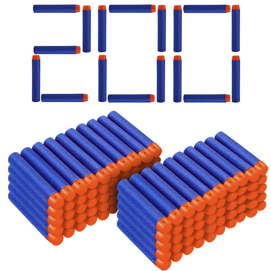 SOJUFOG 200 Nerf N Strike Blaster Compatible Dart Bullets,200Pcs Nerf Bullet Refill Darts Premium Foam Bullets Pack Compatible for Nerf N-Strike Elite Guns