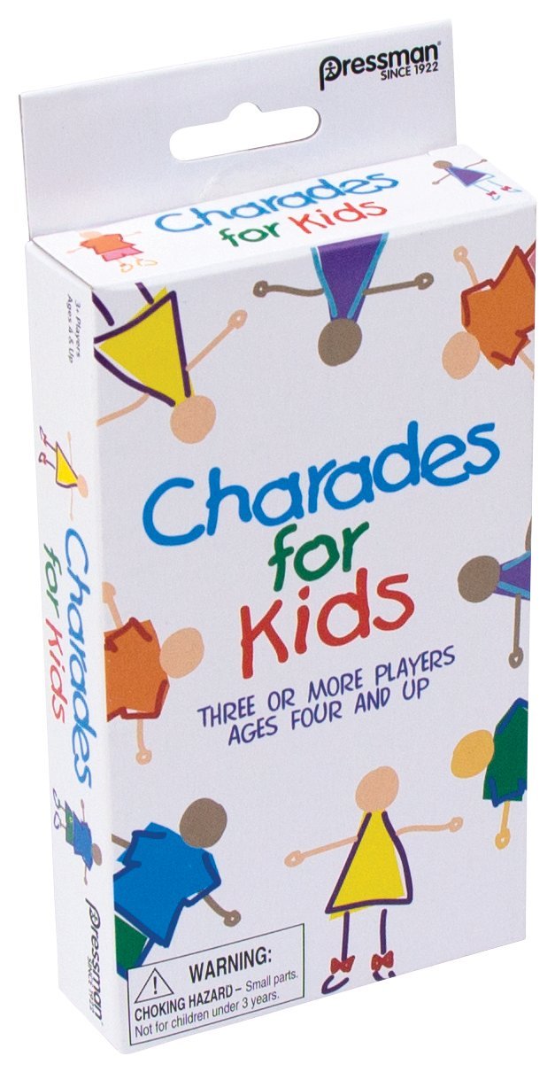 Pressman Charades for Kids Peggable - No Reading Required Family Game Multicolor ,5"