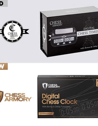 Chess Armory Digital Chess Clock - Portable Timer with Tournament and Bonus Time Features
