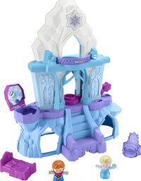 Fisher-Price Little People – Disney Frozen Elsa’s Enchanted Lights Palace musical playset with Anna and Elsa figures for toddlers and preschool kids
