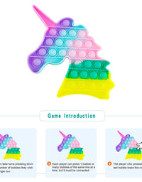 Woplagyreat 4 Pack Pop Popit Poppit Poppet Its Popper Fidget Sensory Popitsfidgets Set Kit Toy Stress Bubble Special Need Gift for Girl Kid Teen Adult Friend ADHD Unicorn Butterfly Mermaid Mouse
