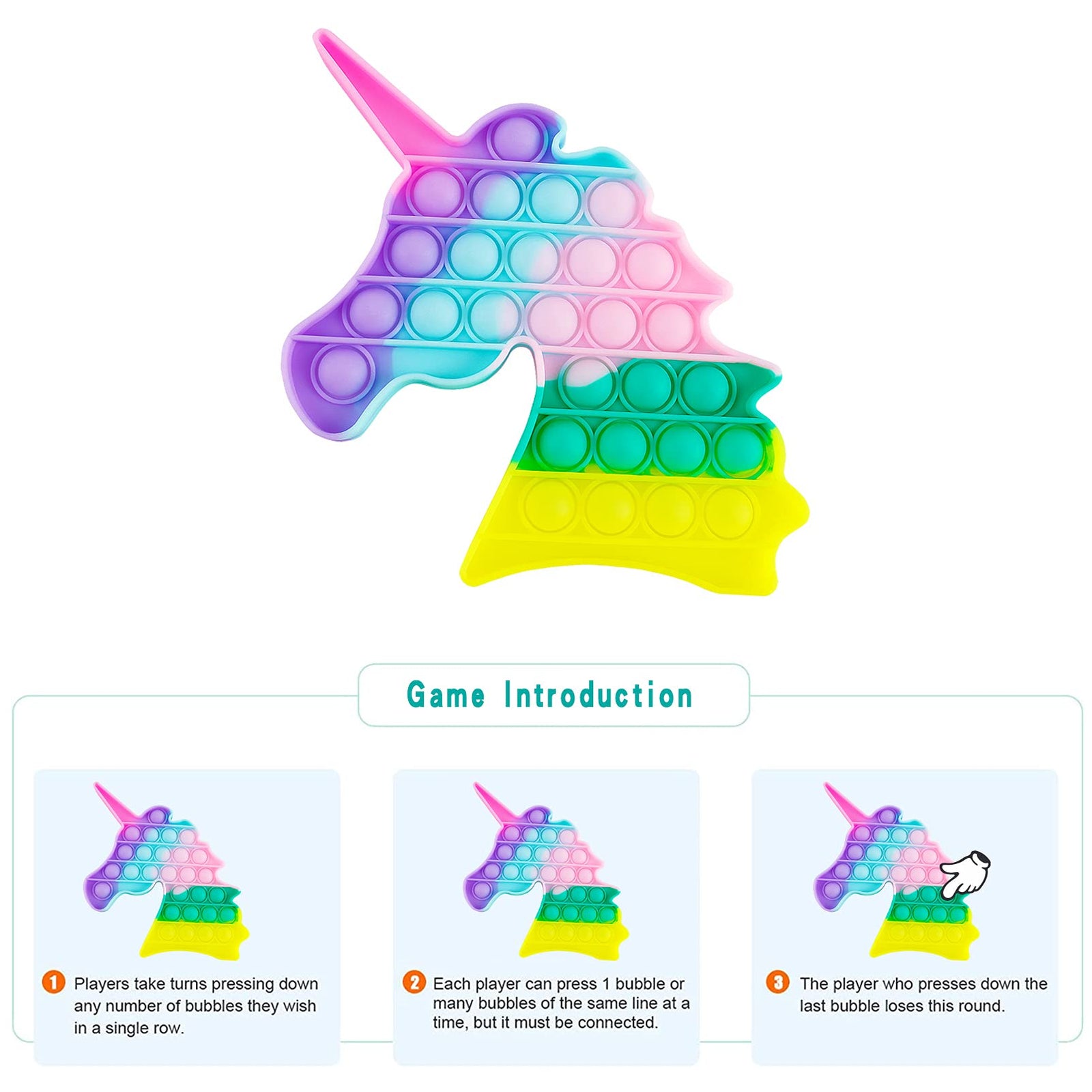 Woplagyreat 4 Pack Pop Popit Poppit Poppet Its Popper Fidget Sensory Popitsfidgets Set Kit Toy Stress Bubble Special Need Gift for Girl Kid Teen Adult Friend ADHD Unicorn Butterfly Mermaid Mouse