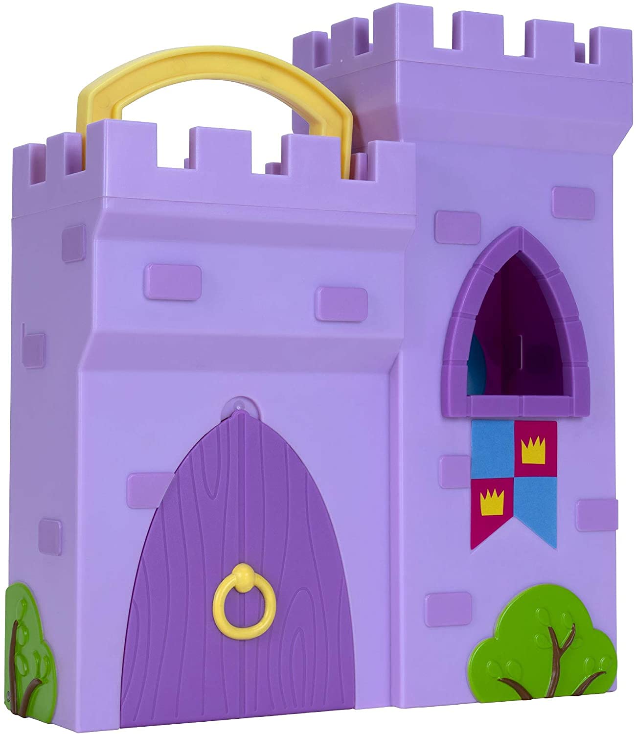 Peppa Pig Princess Fort Adventure Playset, 8 Pieces - Includes Foldable Castle Case, Peppa & George Figures & Accessories - Toy Gift for Kids - Ages 2+