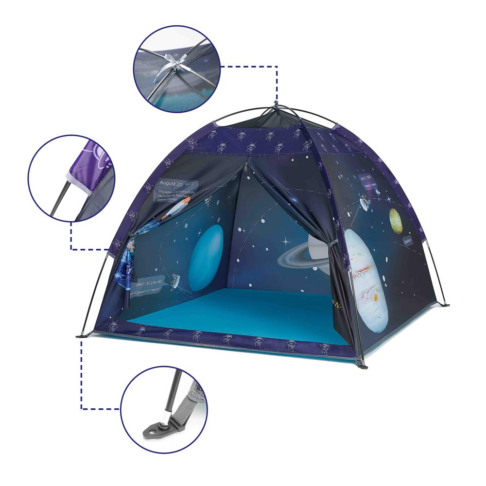 Space World Play Tent-Kids Galaxy Dome Tent Playhouse for Boys and Girls Imaginative Play-Astronaut Space for Kids Indoor and Outdoor Fun, Perfect Kid’s Gift- 47" x 47" x 43"