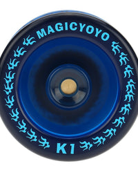 MAGICYOYO Responsive YoYo K1-Plus with Yoyo Sack + 5 Strings and Yo-Yo Glove Gift (Blue)
