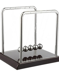 Newtons Cradle Pendulum, Perpetual Motion Desk Toy, Swinging Kinetic Balls for Office Decor (7 x 7 x 6 in)
