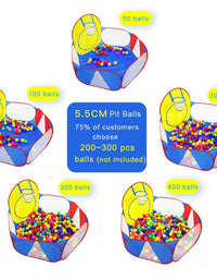 Eocolz Kids Ball Pit Large Pop Up Childrens Ball Pits Tent for Toddlers Playhouse Baby Crawl Playpen with Basketball Hoop and Zipper Storage Bag, 4 Ft/120CM, Balls Not Included
