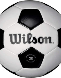 Wilson Traditional Soccer Ball - White/Black, Size 3
