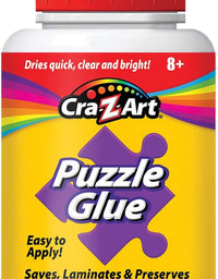 Jigsaw Puzzle Glue with Applicator - Saves, Laminates and Preserves Finished Jigsaw Puzzles - Easy to Apply, Dries Quick, Clear & Bright
