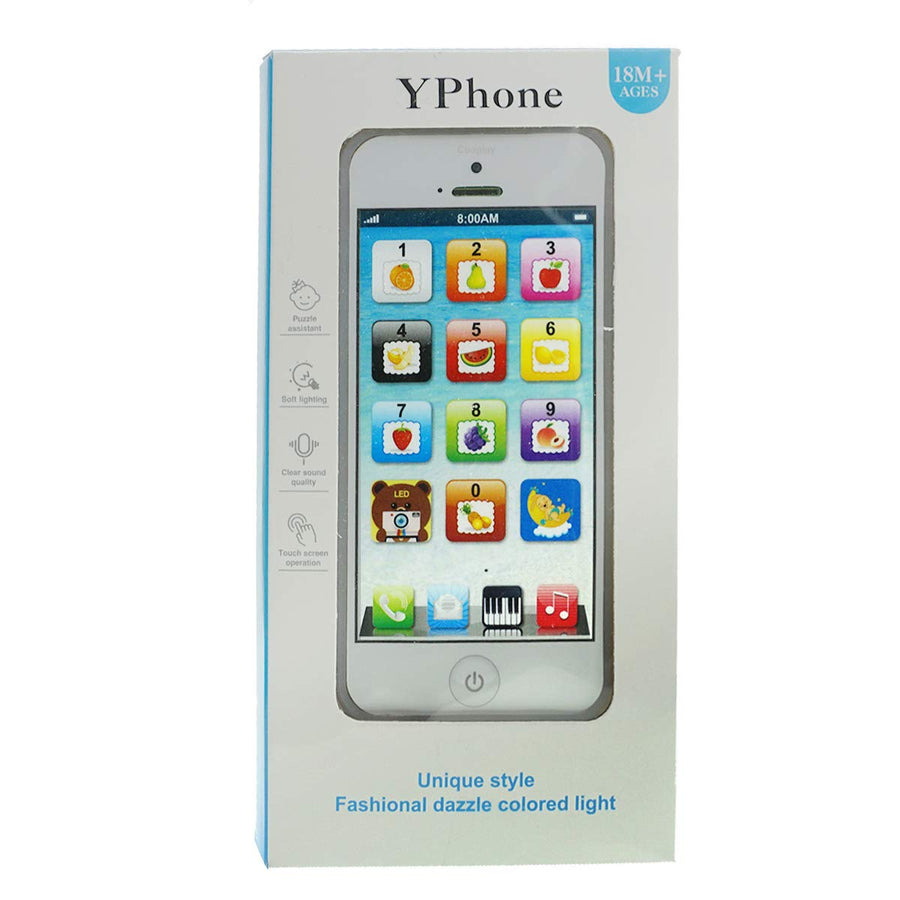 YOYOSTORE Child's Interactive My First Own Cell Phone - Play to learn, touch screen with 8 functions and dazzling LED lights