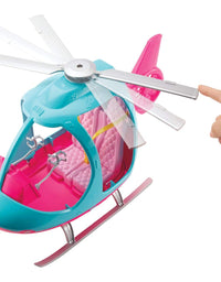 Barbie Helicopter, Pink and Blue with Spinning Rotor
