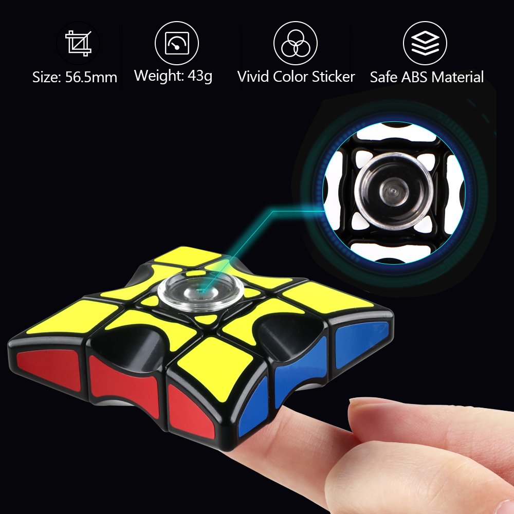 D-FantiX Fidget Spinner Cube, 1x3x3 Floppy Cube Puzzle Spinner Anti-Anxiety Fidget Toys for Kids Audlts