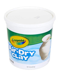 Crayola Air Dry Clay, Natural White Modeling Clay, 5 Lb Bucket
