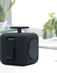 Appash Fidget Cube Stress Anxiety Pressure Relieving Toy Great for Adults and Children[Gift Idea][Relaxing Toy][Stress Reliever][Soft Material] (Black&Black)
