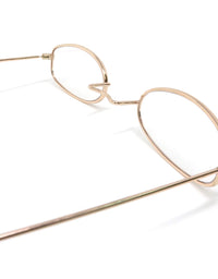 Skeleteen Old Man Costume Glasses - Gold Oval Granny Dress Up Eyeglasses - 1 Pair
