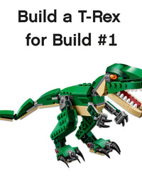 LEGO Creator Mighty Dinosaurs 31058 Build It Yourself Dinosaur Set, Create a Pterodactyl, Triceratops and T Rex Toy (174 Pieces)
