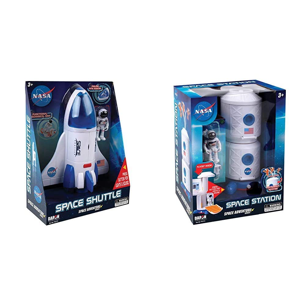 Daron NASA Space Adventure Series: Space Shuttle with Lights & Sounds & Figure, Approx 9" X 7"