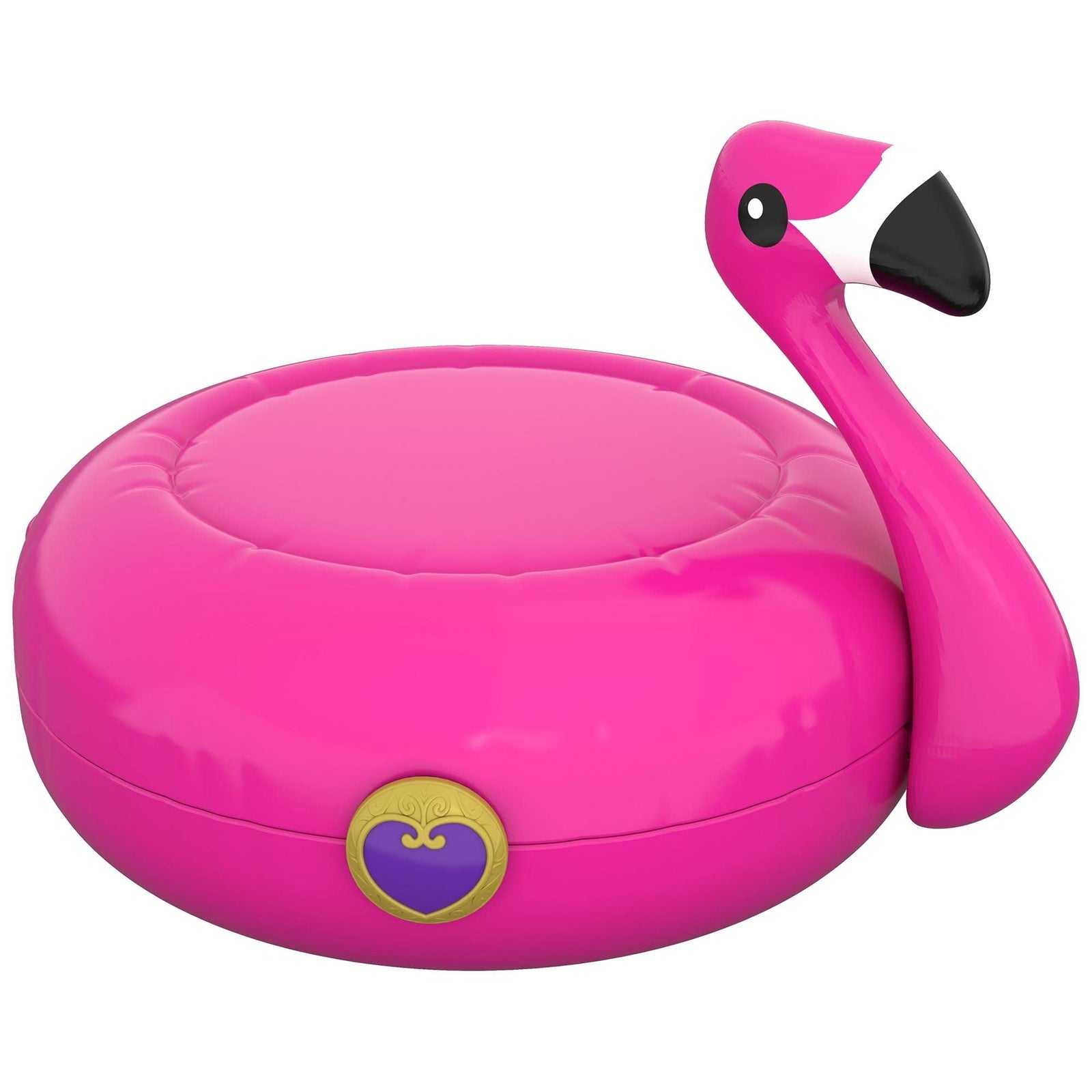 Polly Pocket Pocket World Flamingo Floatie Compact with Surprise Reveals, Micro Dolls & Accessories [Amazon Exclusive]