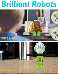 Stocking Stuffers,BROADREAM Robot Kids Toys, Mini Robot Talking Toys for Boys and Girls- Travel Toys Help Kids Talking for Christmas Stocking Stuffers, LED Lights and Interactive Voice Changer (Green)
