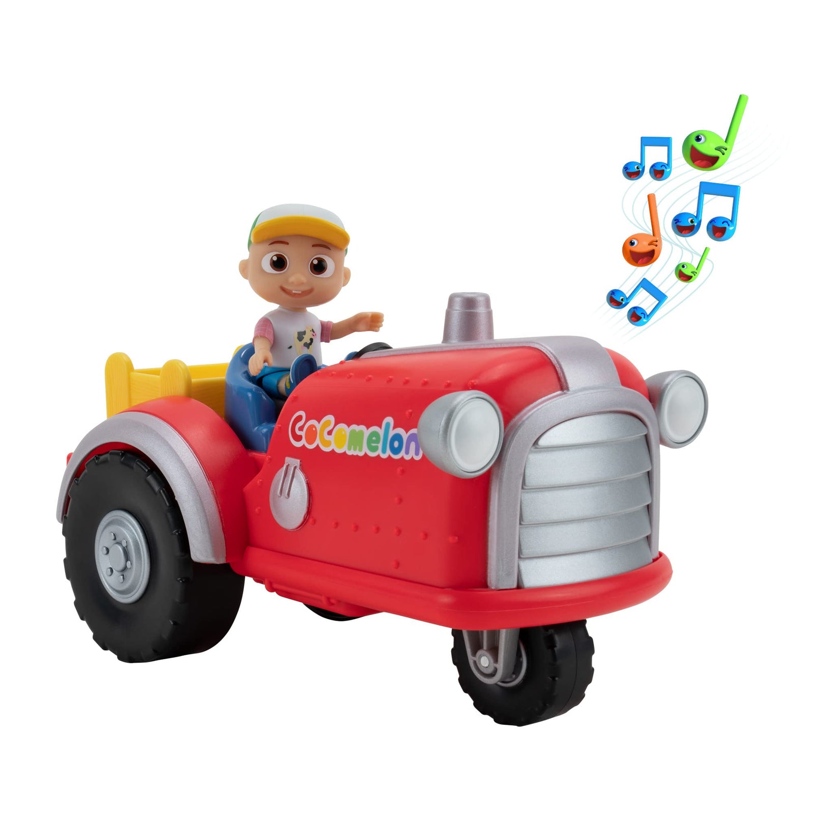 CoComelon Official Musical Tractor w/ Sounds & Exclusive 3-inch Farm JJ Toy, Play a Clip of “Old Macdonald” Song Plus More Sounds and Phrases